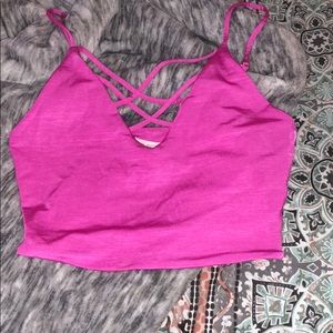 Hot pink crop top from forever 21